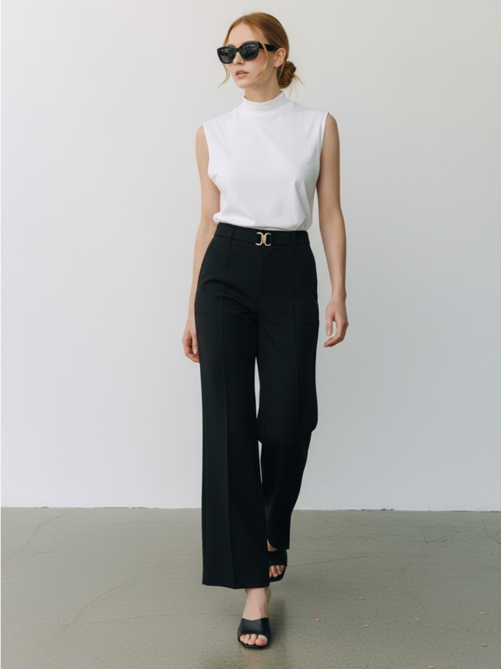 Elie Tahari Wide Leg Stretch Knit Pants